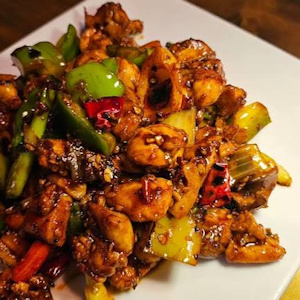 Chicken with dried chilies
